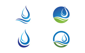 Water drop Plumbing Logo Template vector illustration v.127
