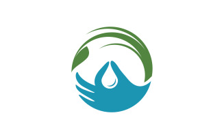 Water drop Plumbing Logo Template vector illustration v.129