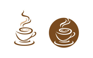 Coffee caf Shop logo Templates Vector icon design illustration v.2