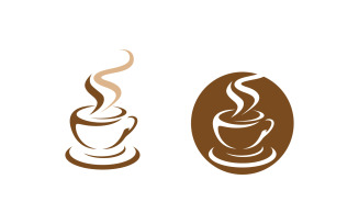Coffee caf Shop logo Templates Vector icon design illustration v.3