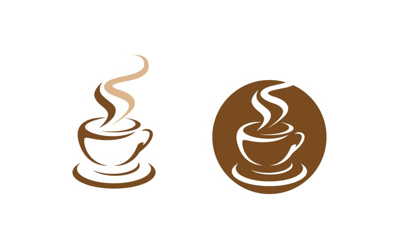 Coffee caf Shop logo Templates Vector icon design illustration v.3 Logo Template
