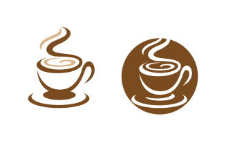Coffee caf Shop logo Templates Vector icon design illustration v.5