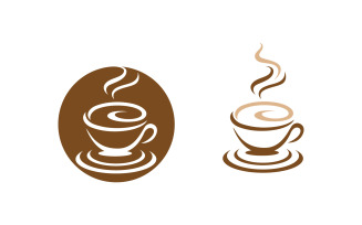 Coffee caf Shop logo Templates Vector icon design illustration v.7