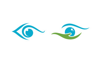 Eye clinic Healthy Care vector icon illustration design v.10