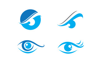Eye clinic Healthy Care vector icon illustration design v.13