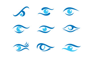 Eye clinic Healthy Care vector icon illustration design v.1
