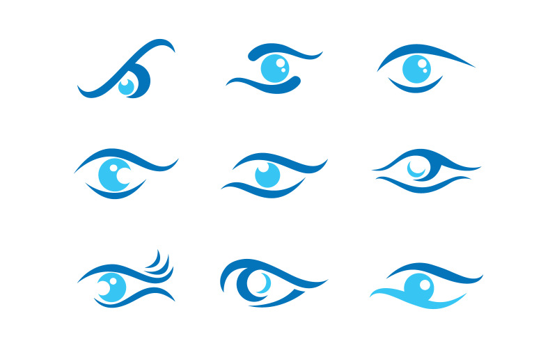 Eye clinic Healthy Care vector icon illustration design v.1 Logo Template