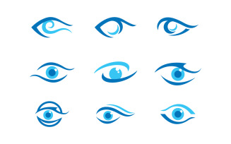 Eye clinic Healthy Care vector icon illustration design v.2