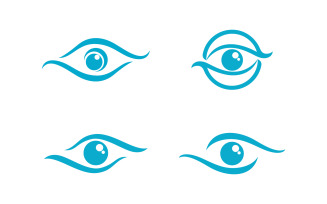 Eye clinic Healthy Care vector icon illustration design v.5