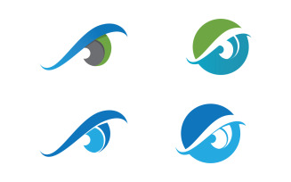 Eye clinic Healthy Care vector icon illustration design v.6