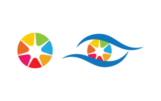 Eye clinic Healthy Care vector icon illustration design v.9