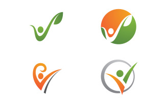 Healthy life Human fit sport logo sign illustration v.141