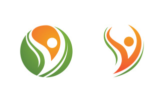 Healthy life Human fit sport logo sign illustration v.142