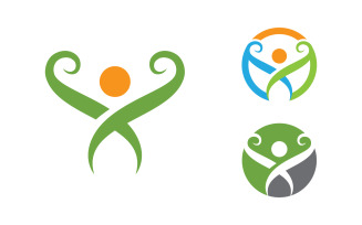 Healthy life Human fit sport logo sign illustration v.144