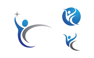 Healthy life Human fit sport logo sign illustration v.145