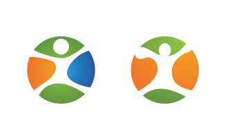 Healthy life Human fit sport logo sign illustration v.146