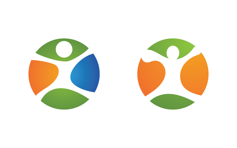 Healthy life Human fit sport logo sign illustration v.146 Logo Template
