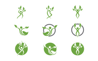 Healthy life Human fit sport logo sign illustration v.151