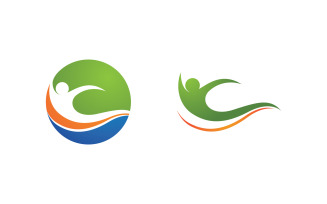 Healthy life Human fit sport logo sign illustration v.152