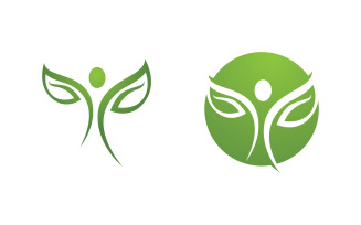 Healthy life Human fit sport logo sign illustration v.153