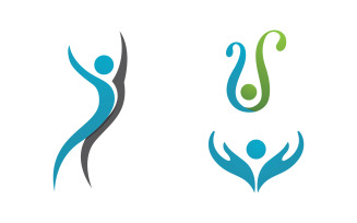 Healthy life Human fit sport logo sign illustration v.155