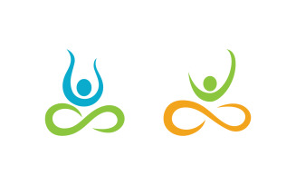 Healthy life Human fit sport logo sign illustration v.158