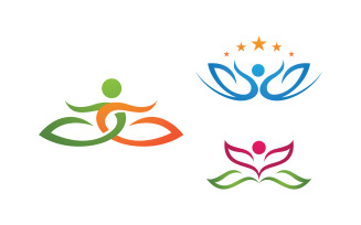 Healthy life Human fit sport logo sign illustration v.162