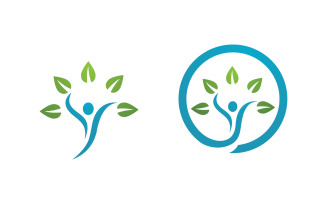 Healthy life Human fit sport logo sign illustration v.164