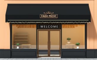 Blank store front mockup | store front mockup