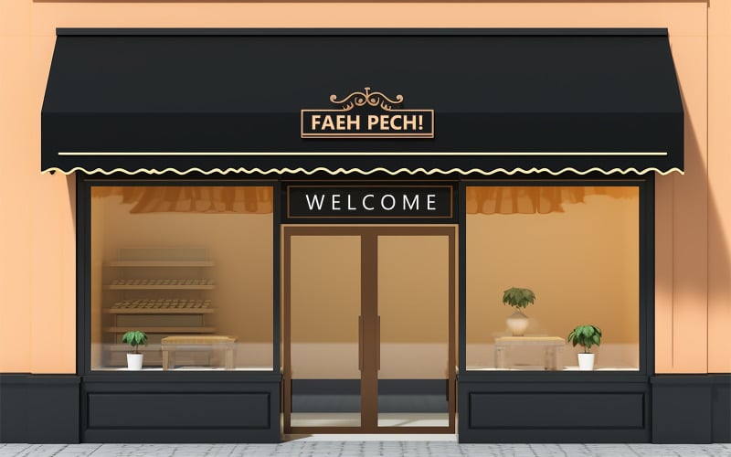 Blank store front mockup | store front mockup Product Mockup