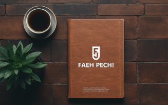 Brown notebook mockup | diary book | hardcover mockup