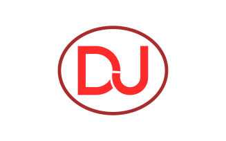 DJ Letter Creative Design Logo Template