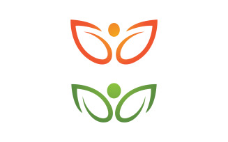 Healthy life Human fit sport logo sign illustration v.163