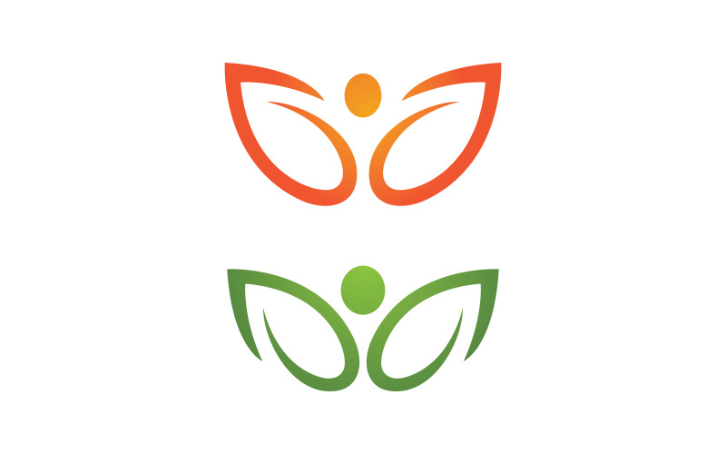 Healthy life Human fit sport logo sign illustration v.163 Logo Template