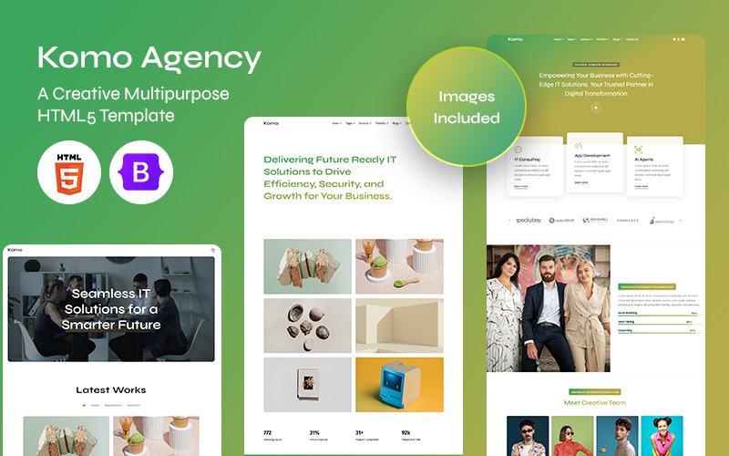 Komo - A Creative Multipurpose HTML5 Template Website Template