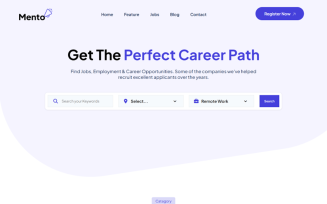 MentoJob - Job Portal HTML Landing Page Template