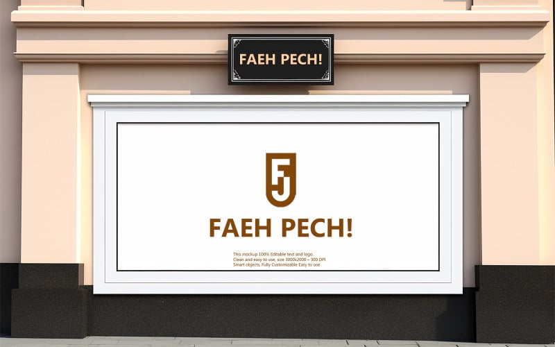 Outdoor wall mockup | Outdoor wall board mockup Product Mockup