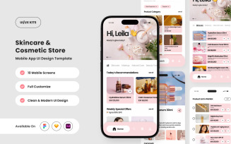 Skinory – Beauty Shop App UI Design Template