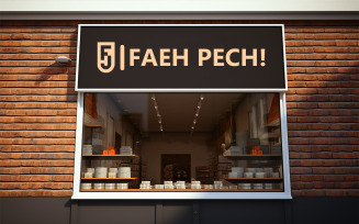 Store front mockup | Store logo mockup | store front board mockup