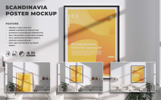 Wooden Frame Poster Mockup