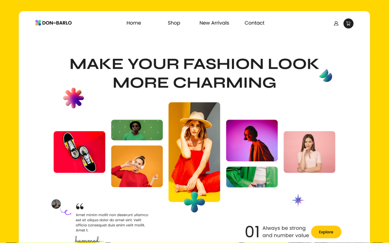 DanBarlo - Ecommerce website hero UI Element