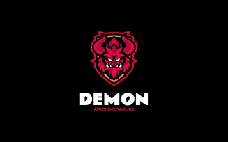 Demon Esport Mascot Logo Design