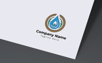 Eco Drop Logo Design with Natural Elements