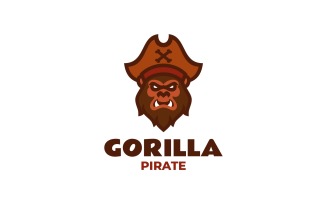 Gorilla Pirate Mascot Logo Design