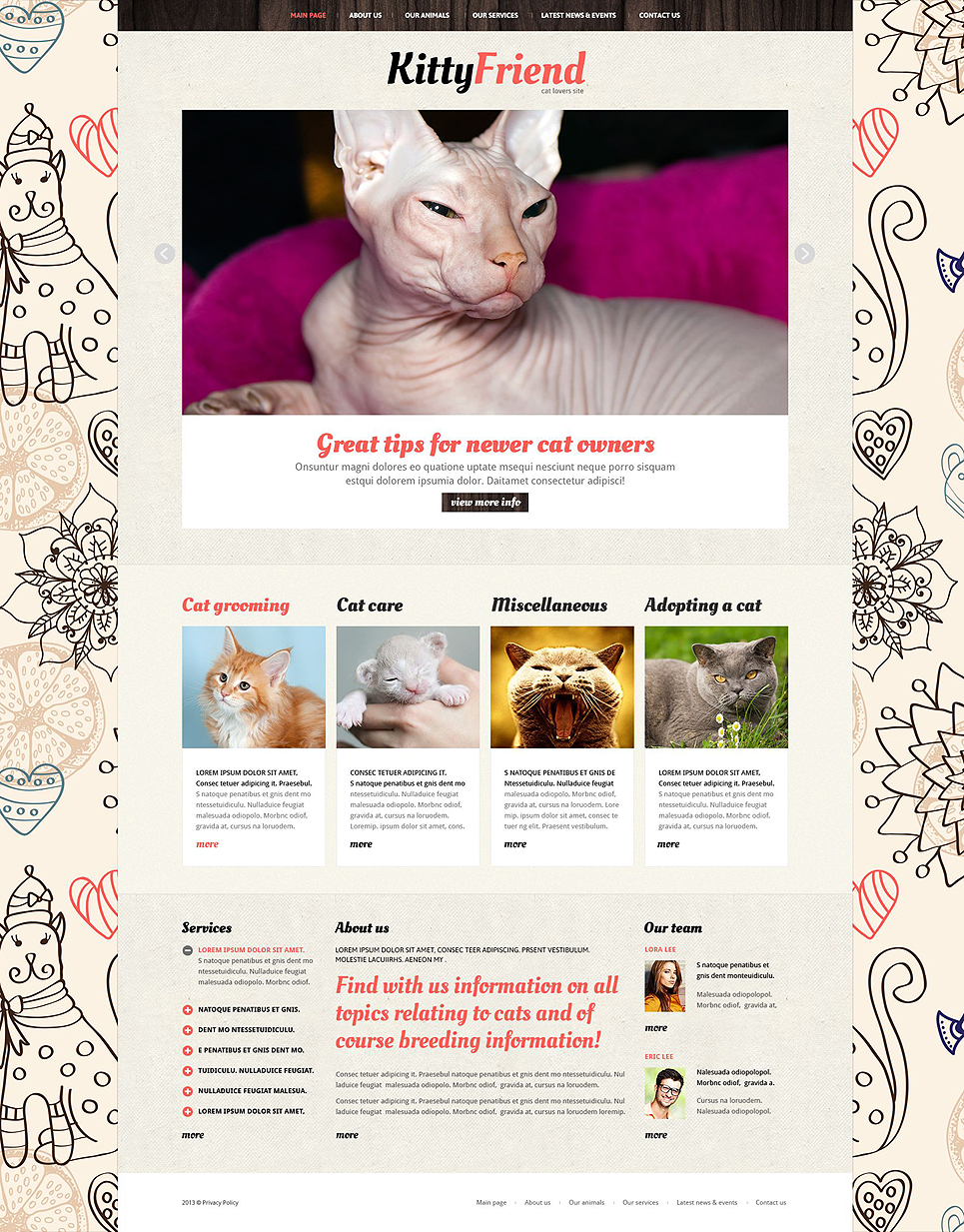 Animals  Pets Joomla Template New Screenshots BIG