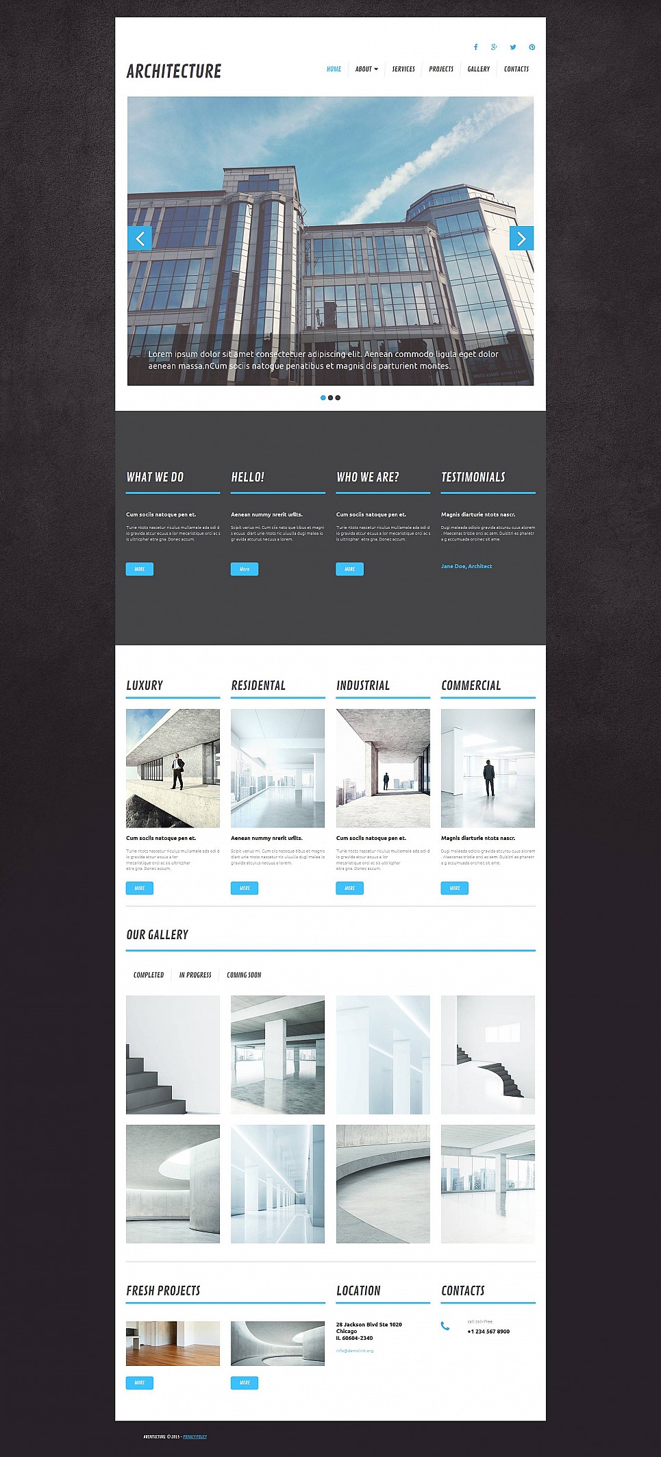 Architecture Responsive Moto CMS 3 Template New Screenshots BIG