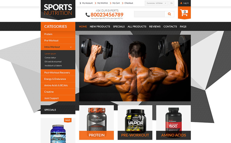 Bodybuilding Supplements ZenCart Template Big Screenshot Bodybuilding Supplements ZenCart Template New Screenshots BIG