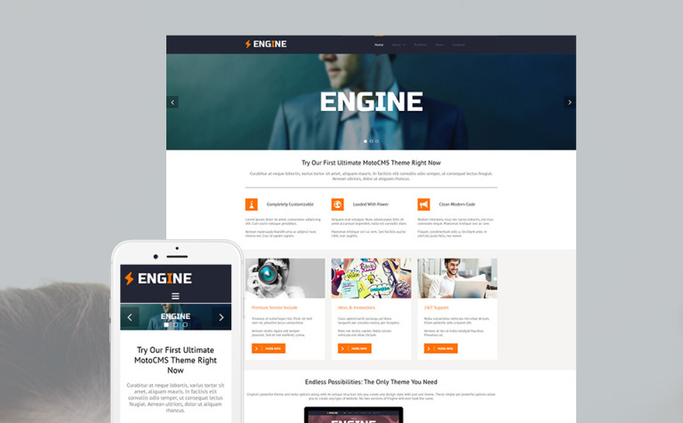 Business Bootstrap Moto CMS 3 Theme Big Screenshot Business Responsive Moto CMS 3 Template New Screenshots BIG