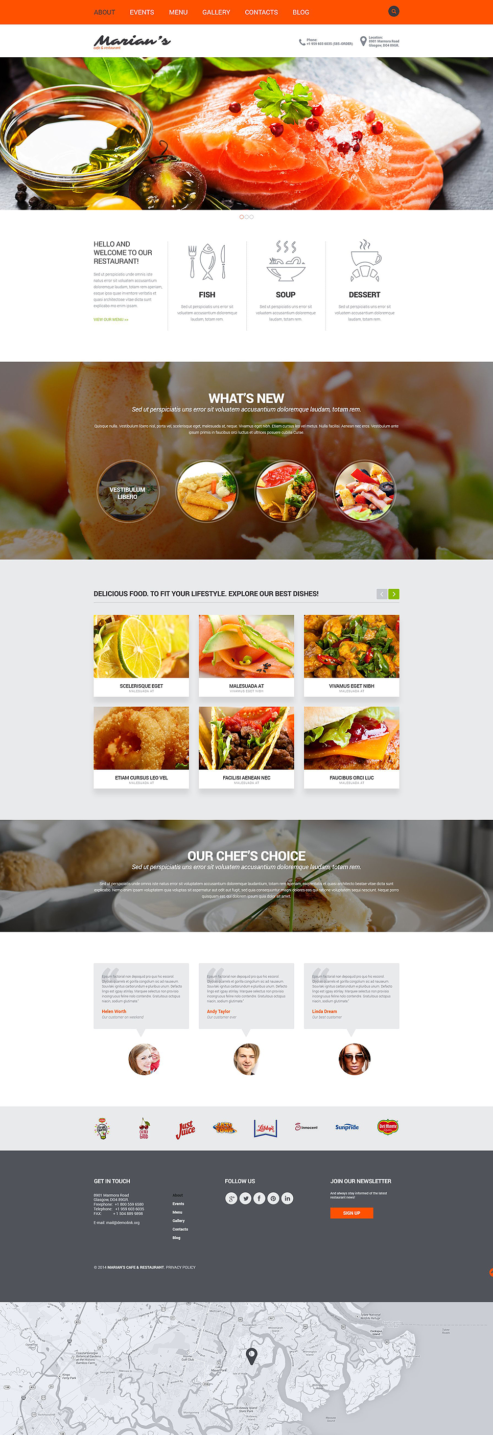 Cozy Restaurant Joomla Template New Screenshots BIG
