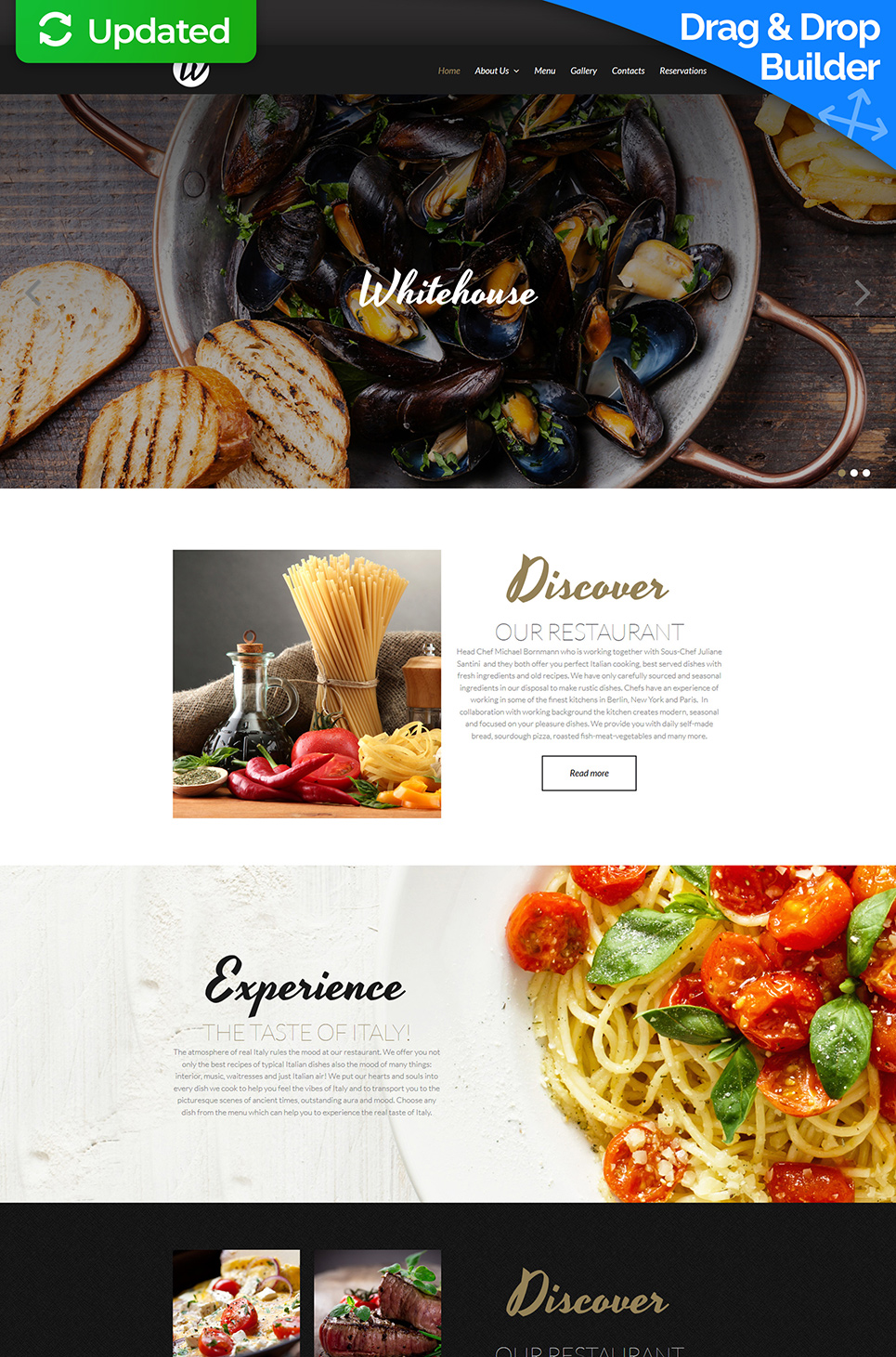 European Restaurant Responsive Moto CMS 3 Template New Screenshots BIG